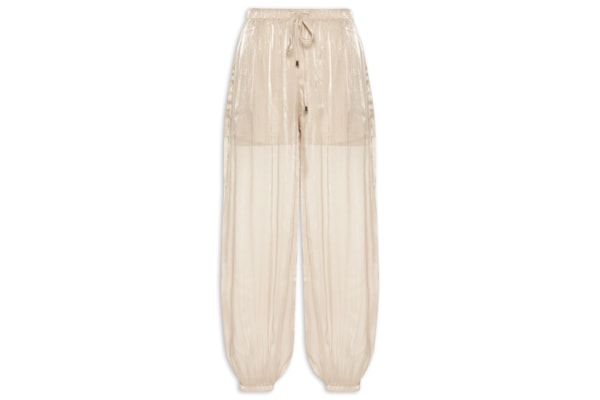 Calça Feminina Balloon Com Fecho De Amarração - Bege