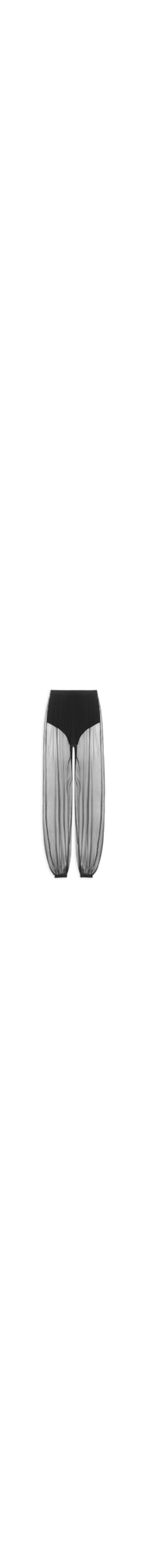 Calça Feminina Balloon Em Seda Pura - Preto