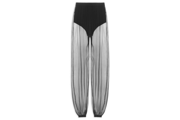 Calça Feminina Balloon Em Seda Pura - Preto