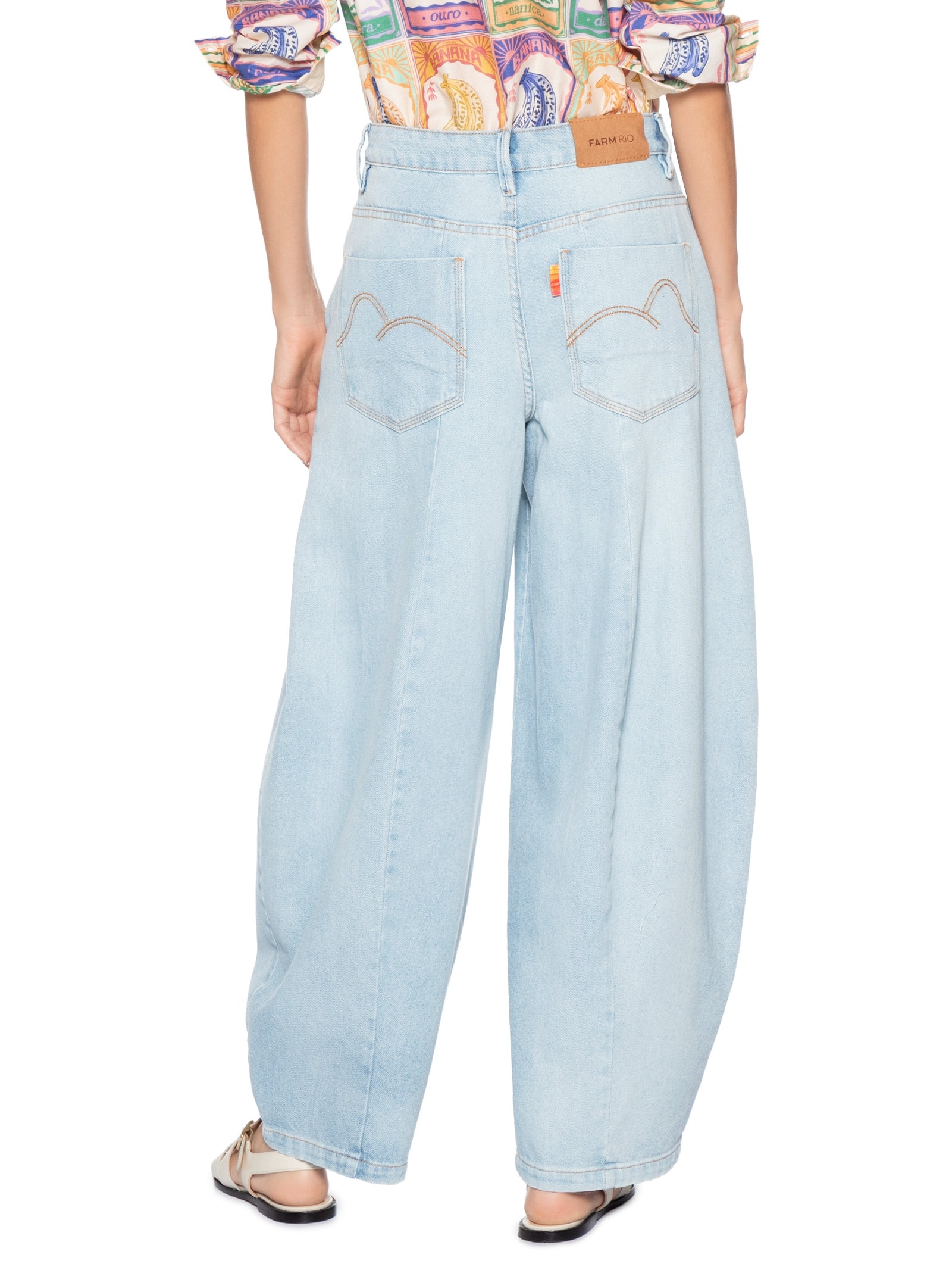 Calça Feminina Balloon Jeans Azul Farm