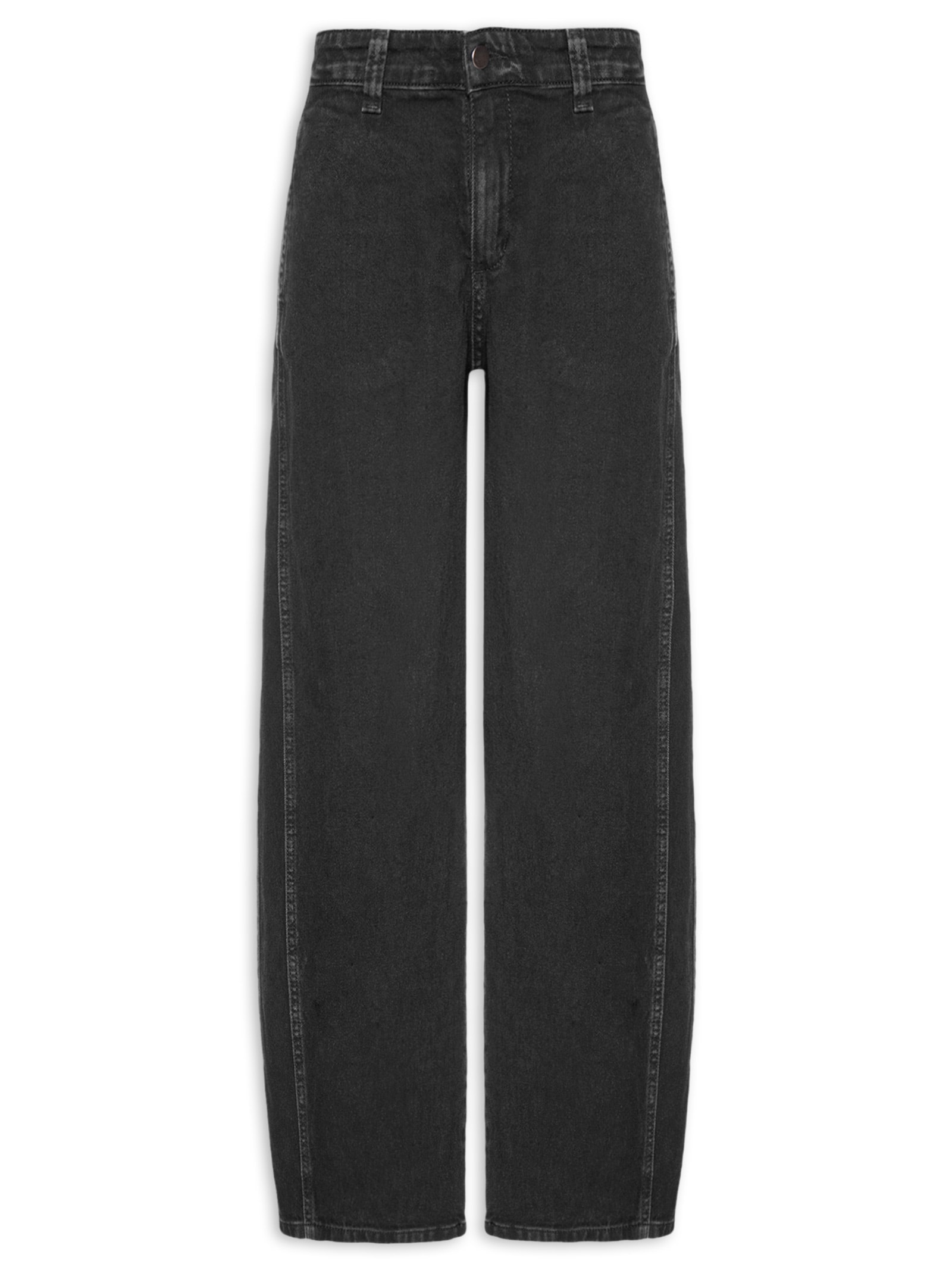 Calça Feminina Balloon Jeans Preto Market 33