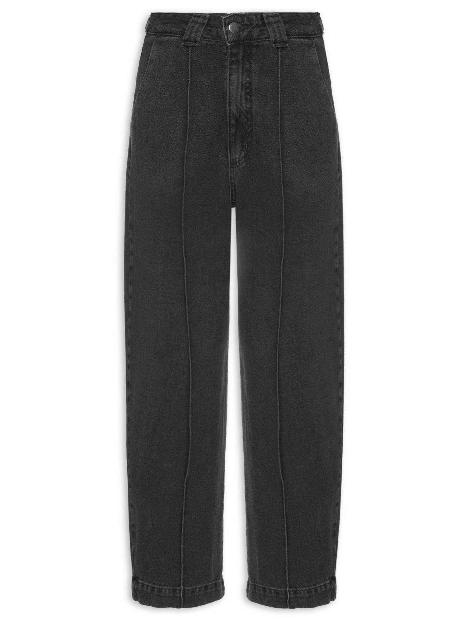 Calça Feminina Balloon Jeans Preto Market 33