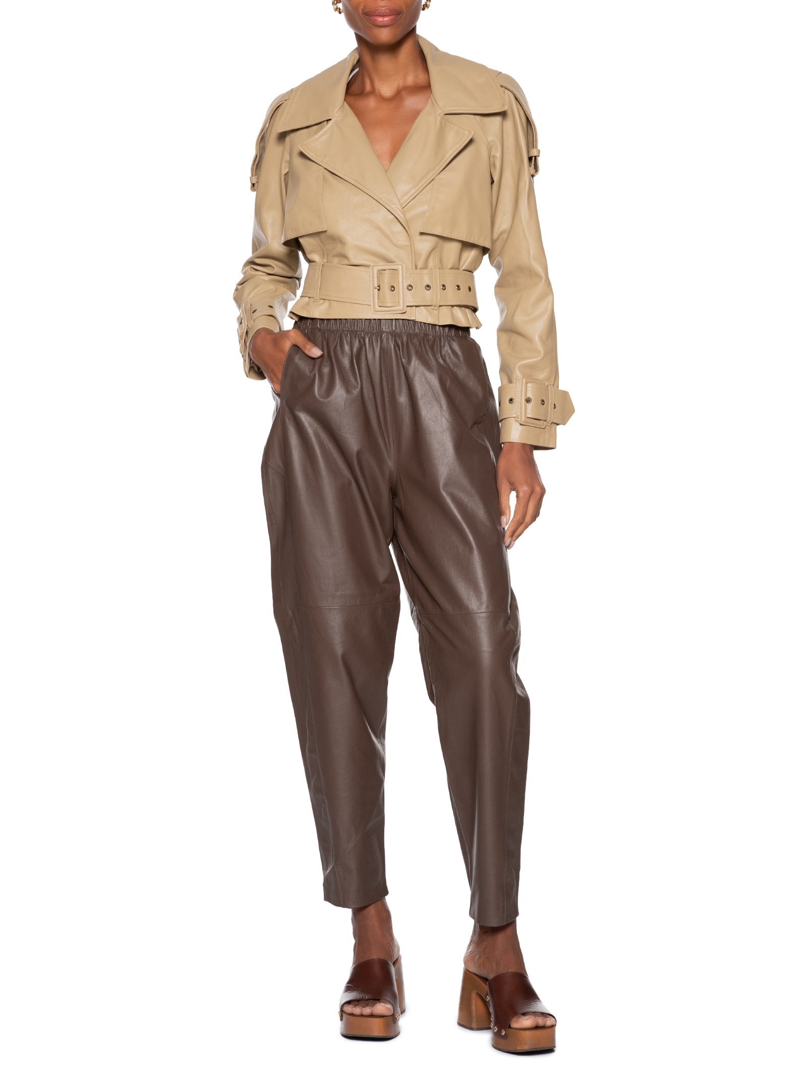 Calça Feminina Balloon Marrom Studio Kalline