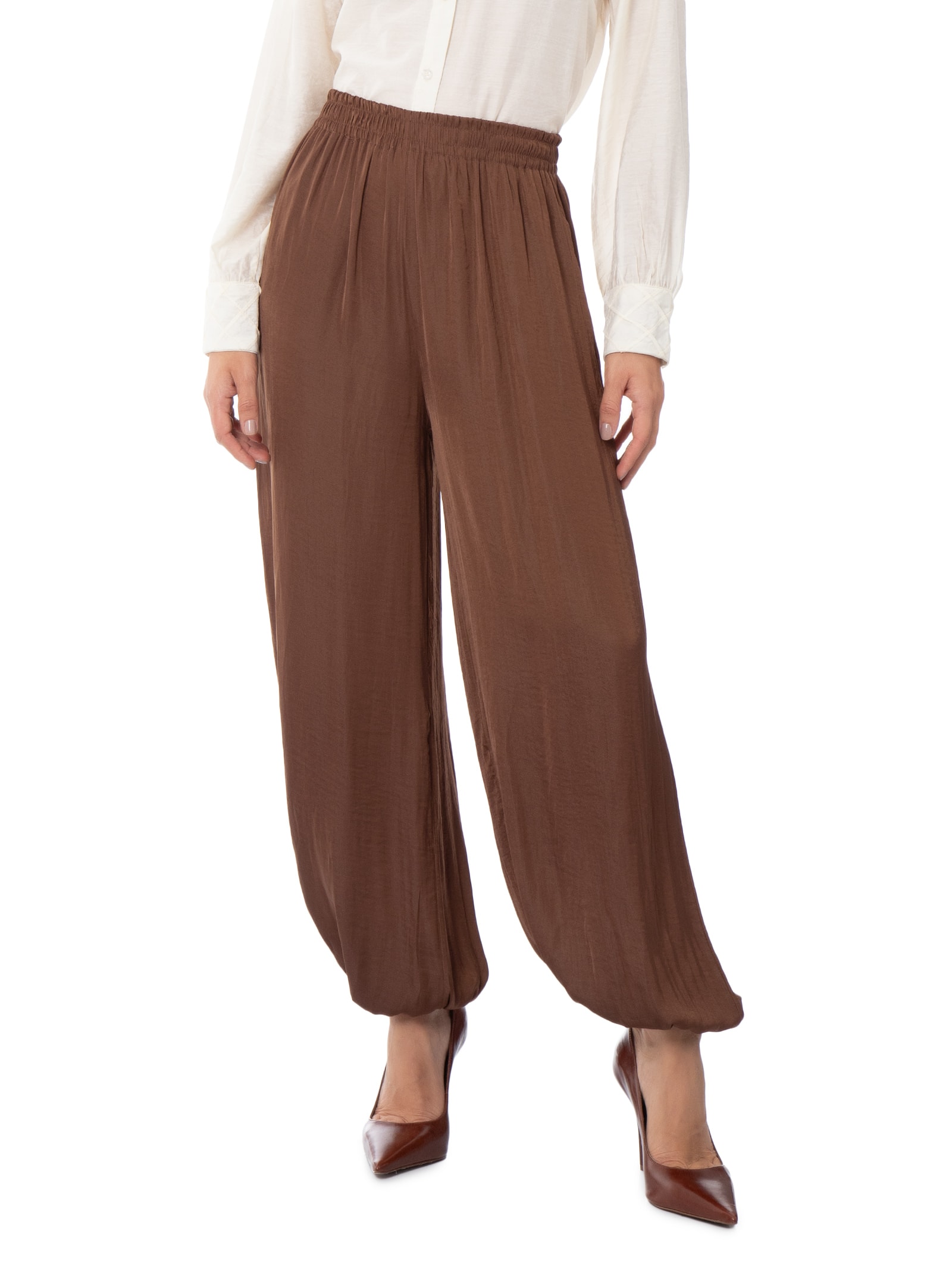Calça Feminina Balloon Marrom '2Essential