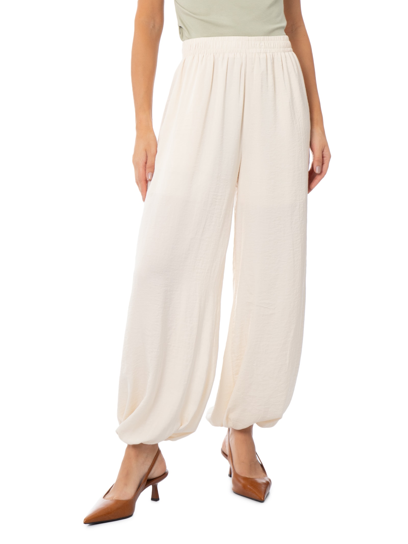 Calça Feminina Balloon Off White '2Essential
