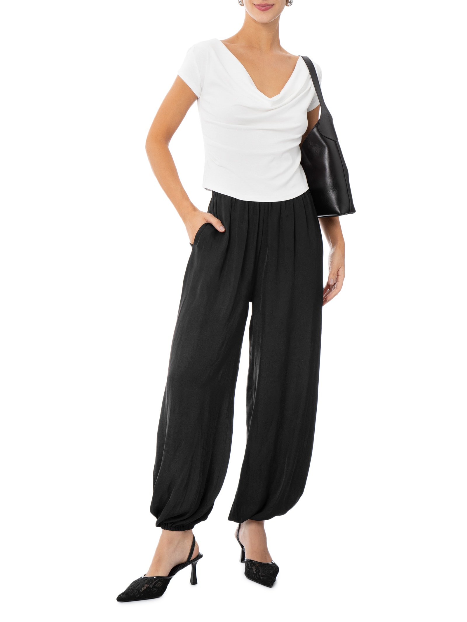 Calça Feminina Balloon Preto '2Essential