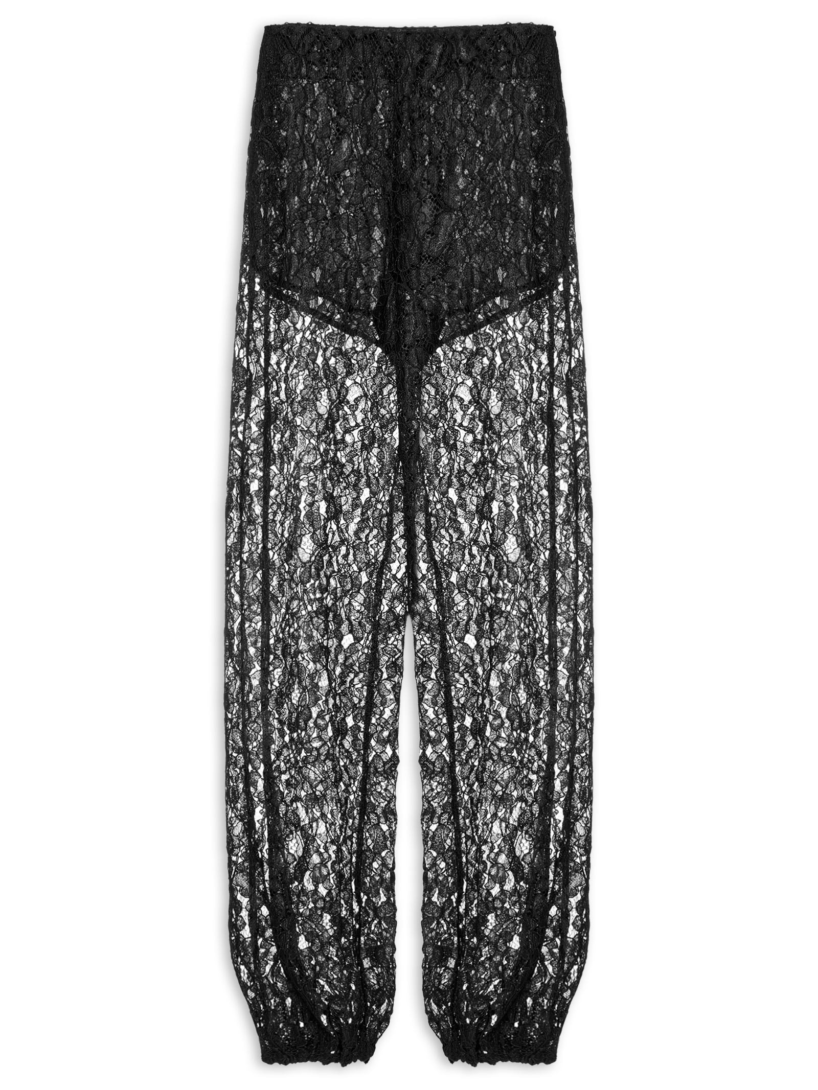 Calça Feminina Balloon Renda Preto Animale Jeans