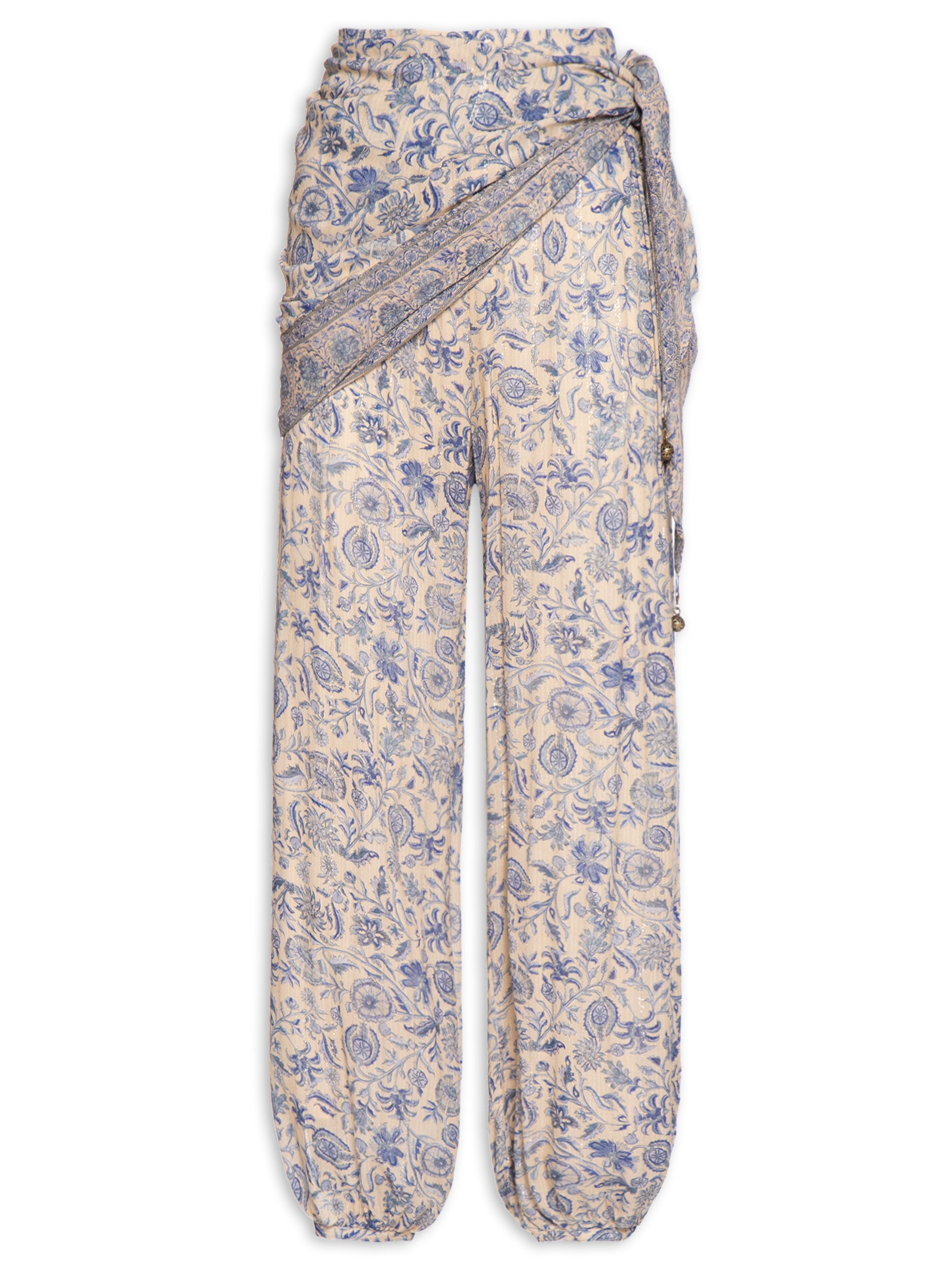 Calça Feminina Balonê Estampa Céu Azul Maria Filó