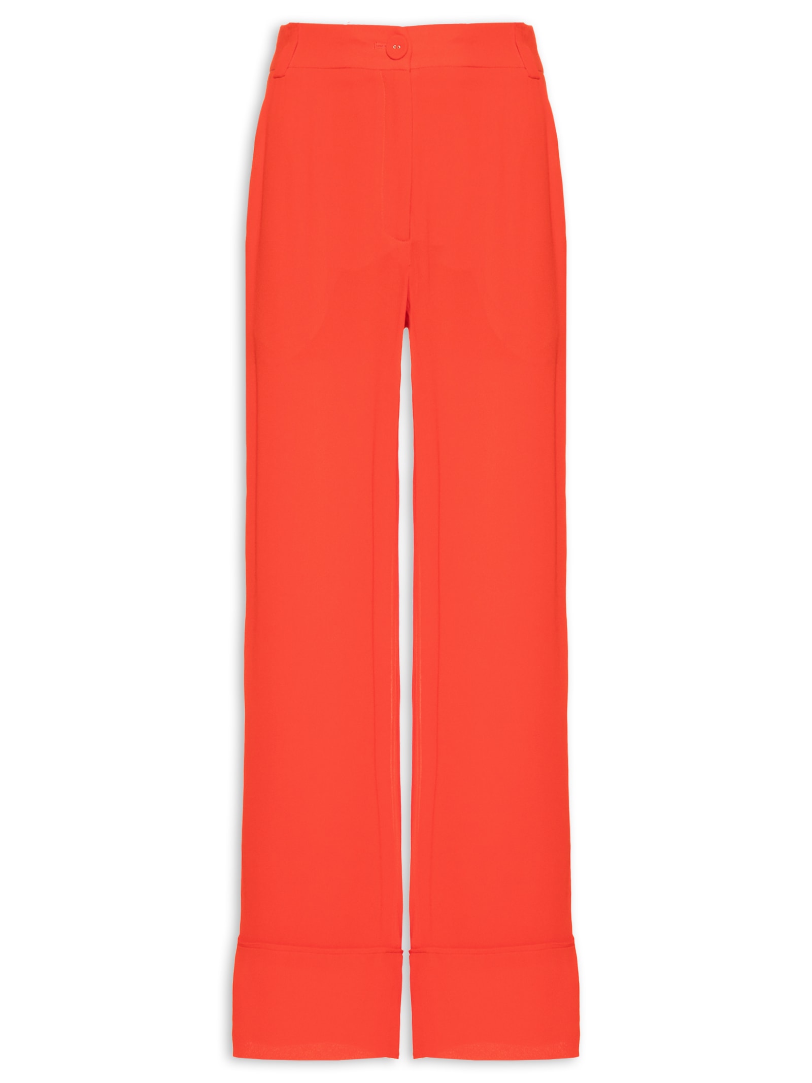 Calça Feminina Barra Larga Vermelho Maria Filó