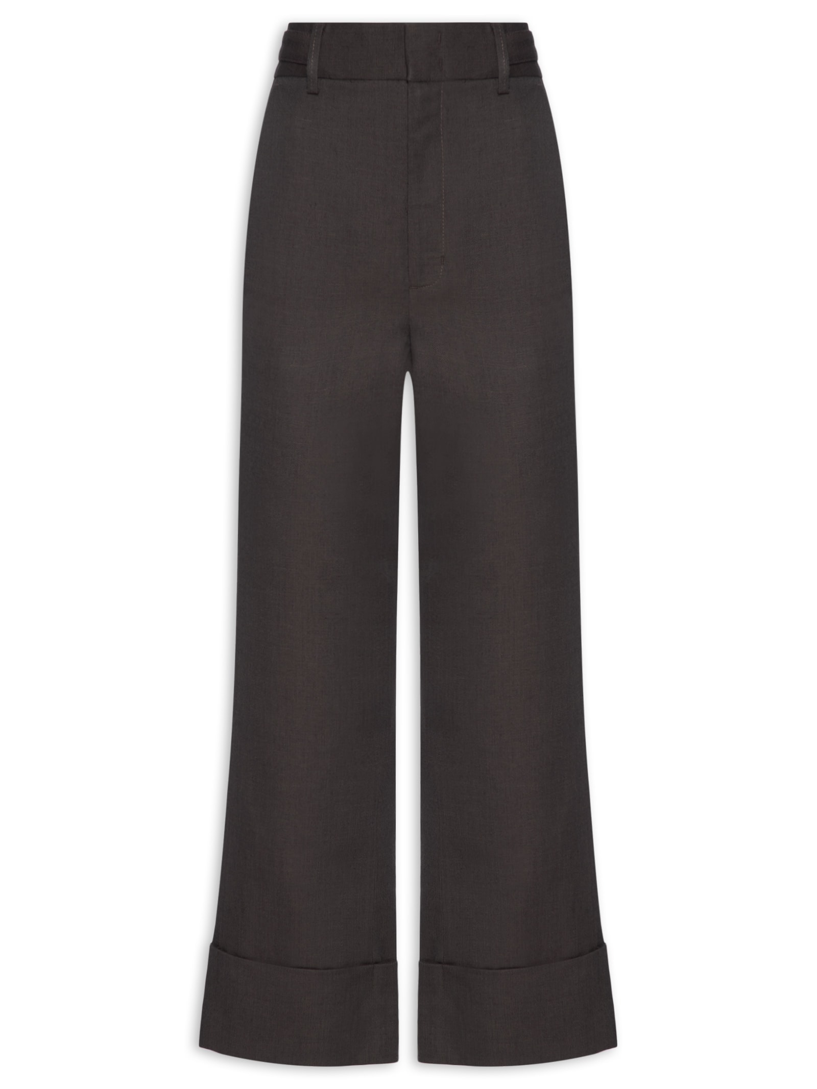 Calça Feminina Barra Virada Dries Marrom Animale