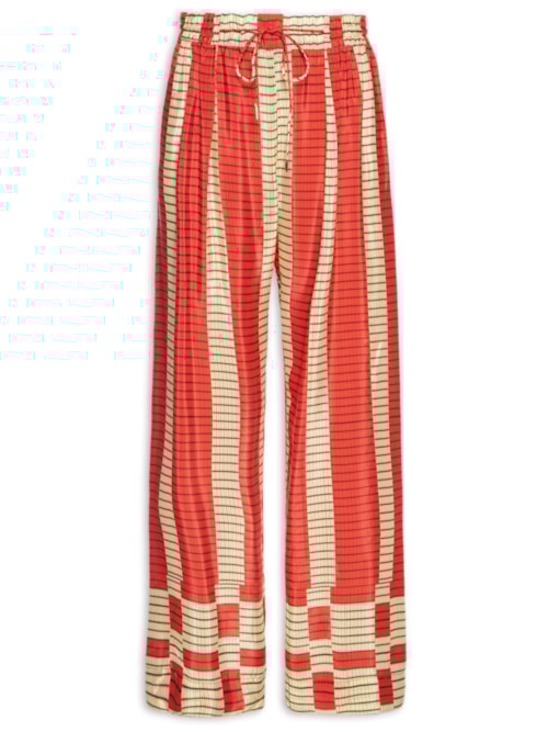 Calça Feminina Barrado Listra Raia – Vermelho