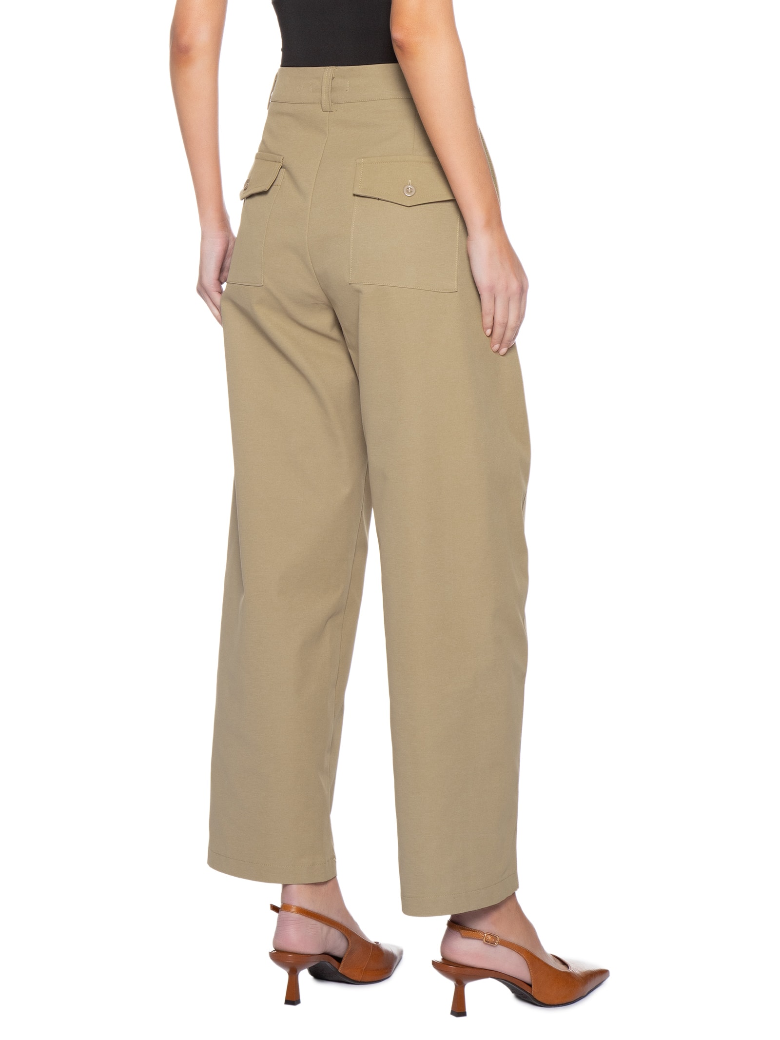 Calça Feminina Barrel Bege '2Essential