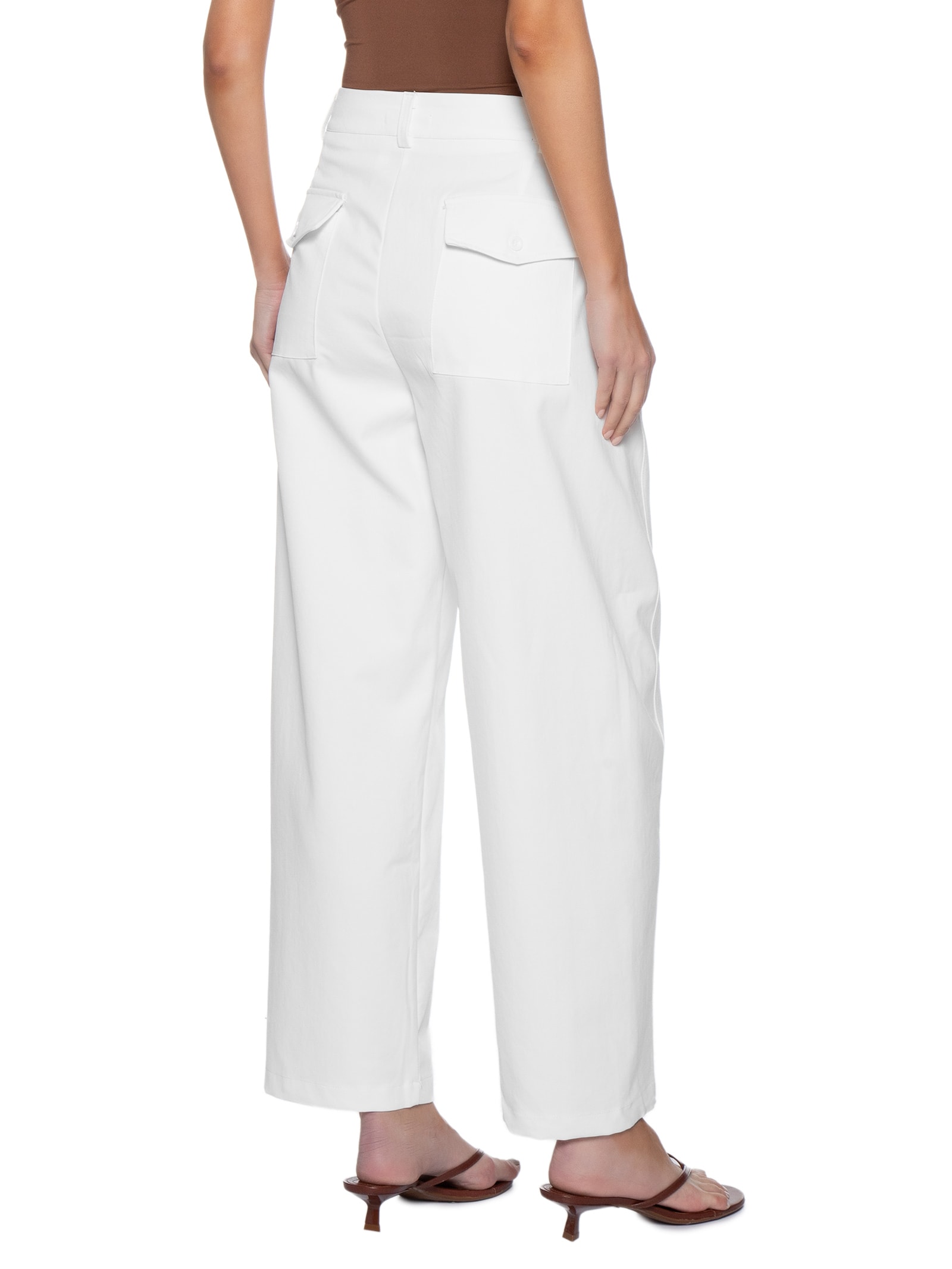 Calça Feminina Barrel Branco '2Essential