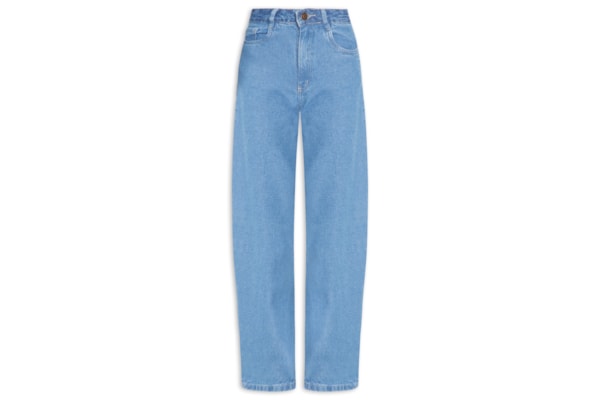 Calça Feminina Barrel Jeans - Azul