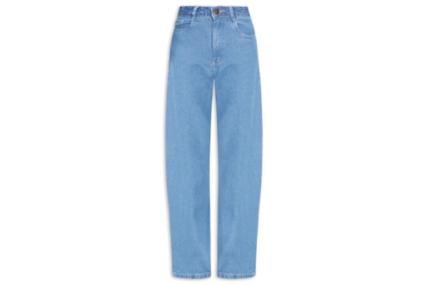 Calça Feminina Barrel Jeans - Azul