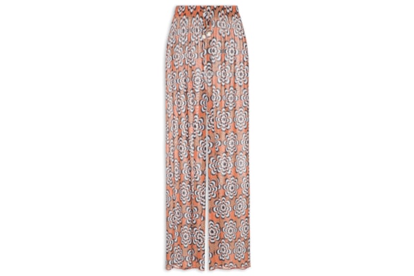 Calça Feminina Beachwear Em Tule - Laranja