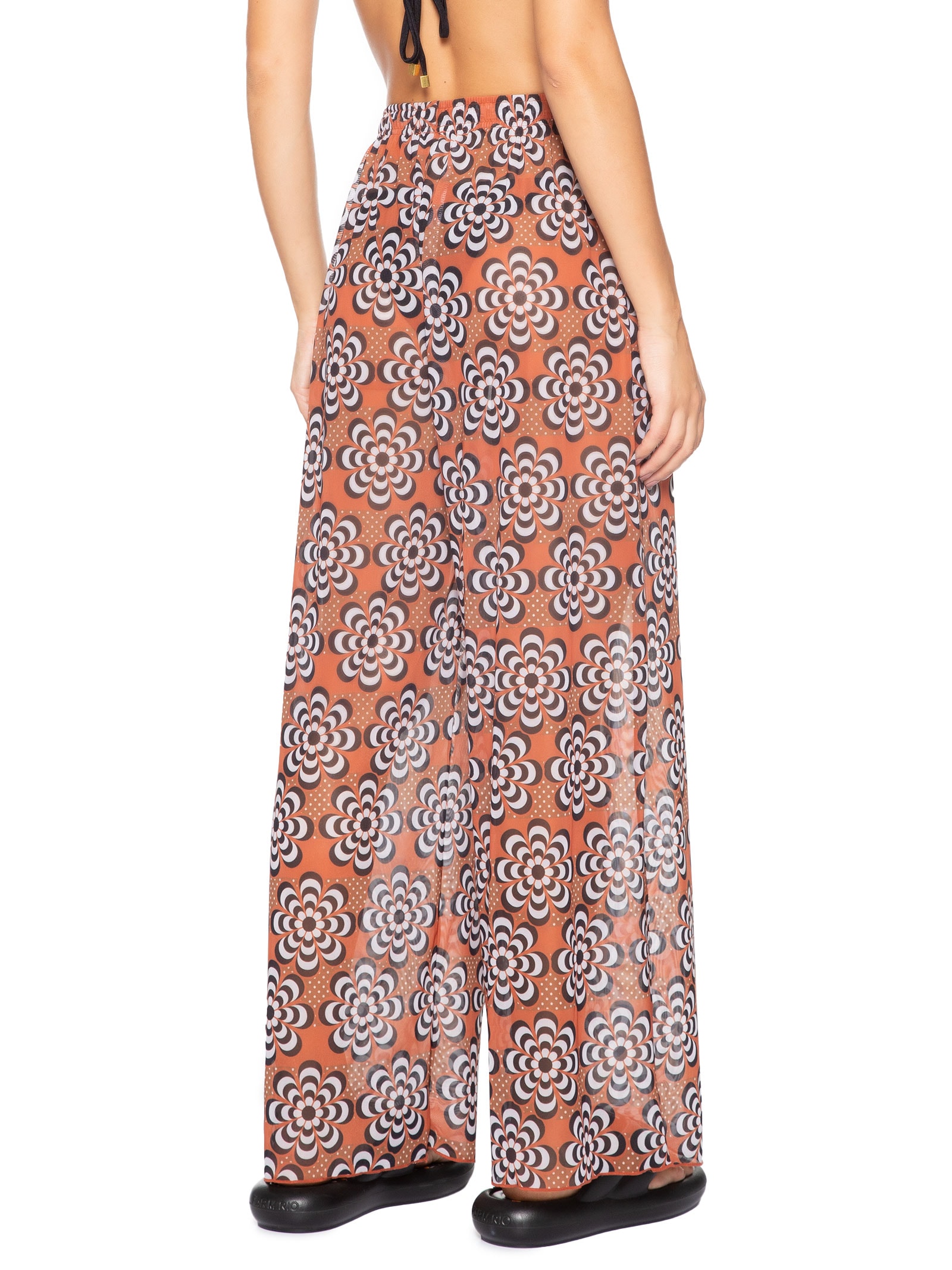 Calça Feminina Beachwear Em Tule Laranja Mktbeach