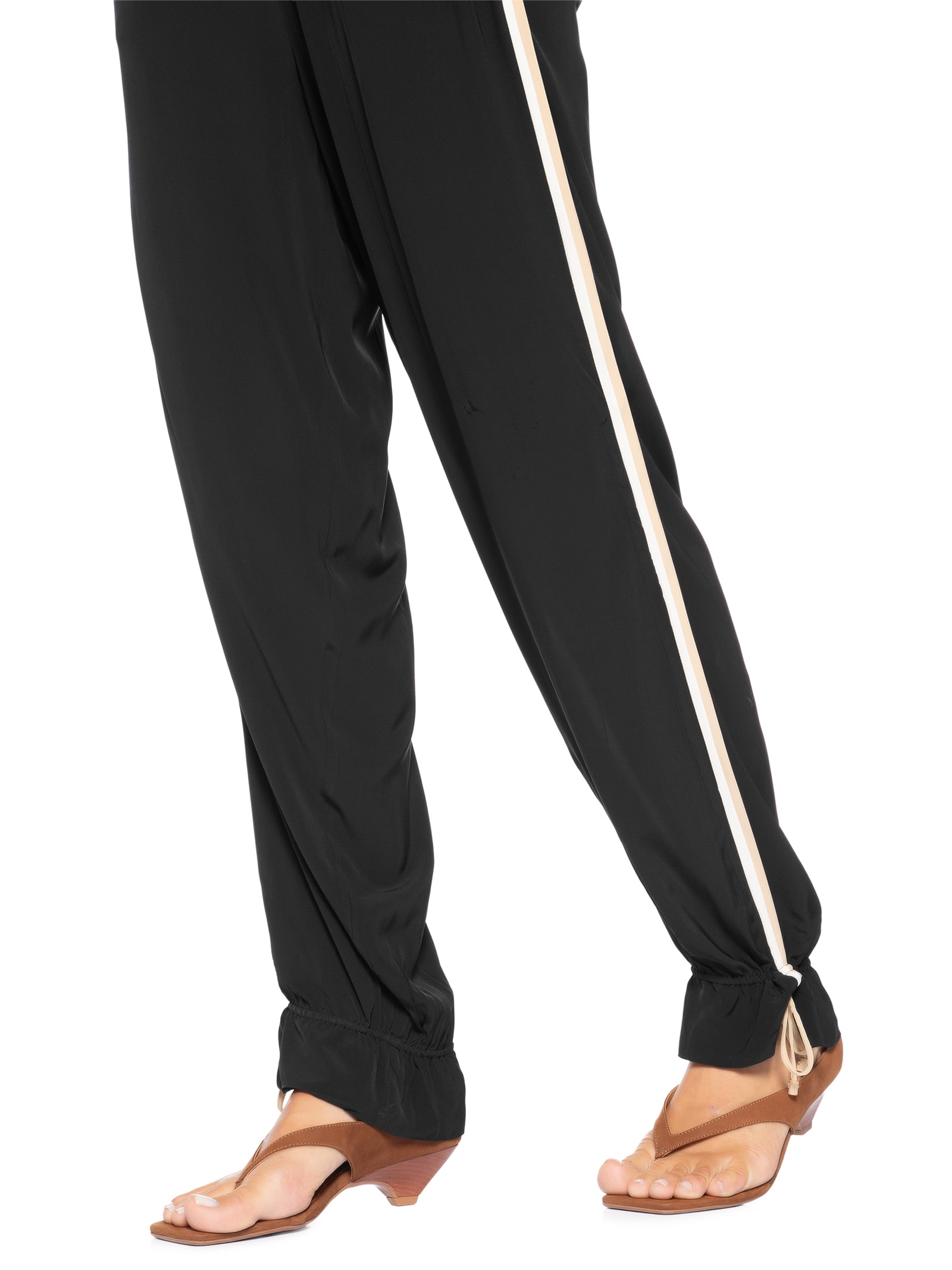 Calça Feminina Bicolor Com Detalhe Preto Animale