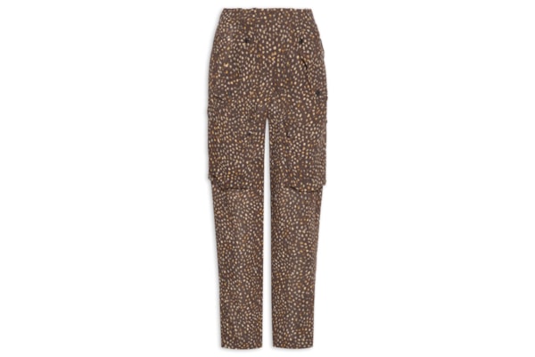 Calça Feminina Bolsos Textura Selva - Marrom