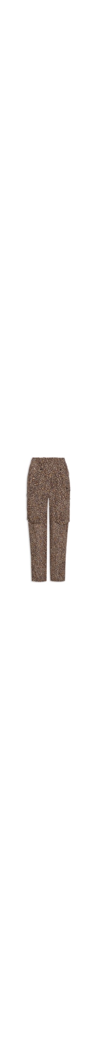 Calça Feminina Bolsos Textura Selva - Marrom