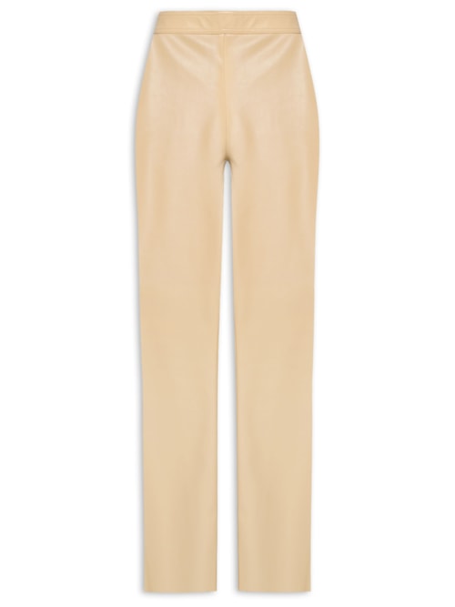 Calça Feminina Boot Cut Cintura Alta - Bege