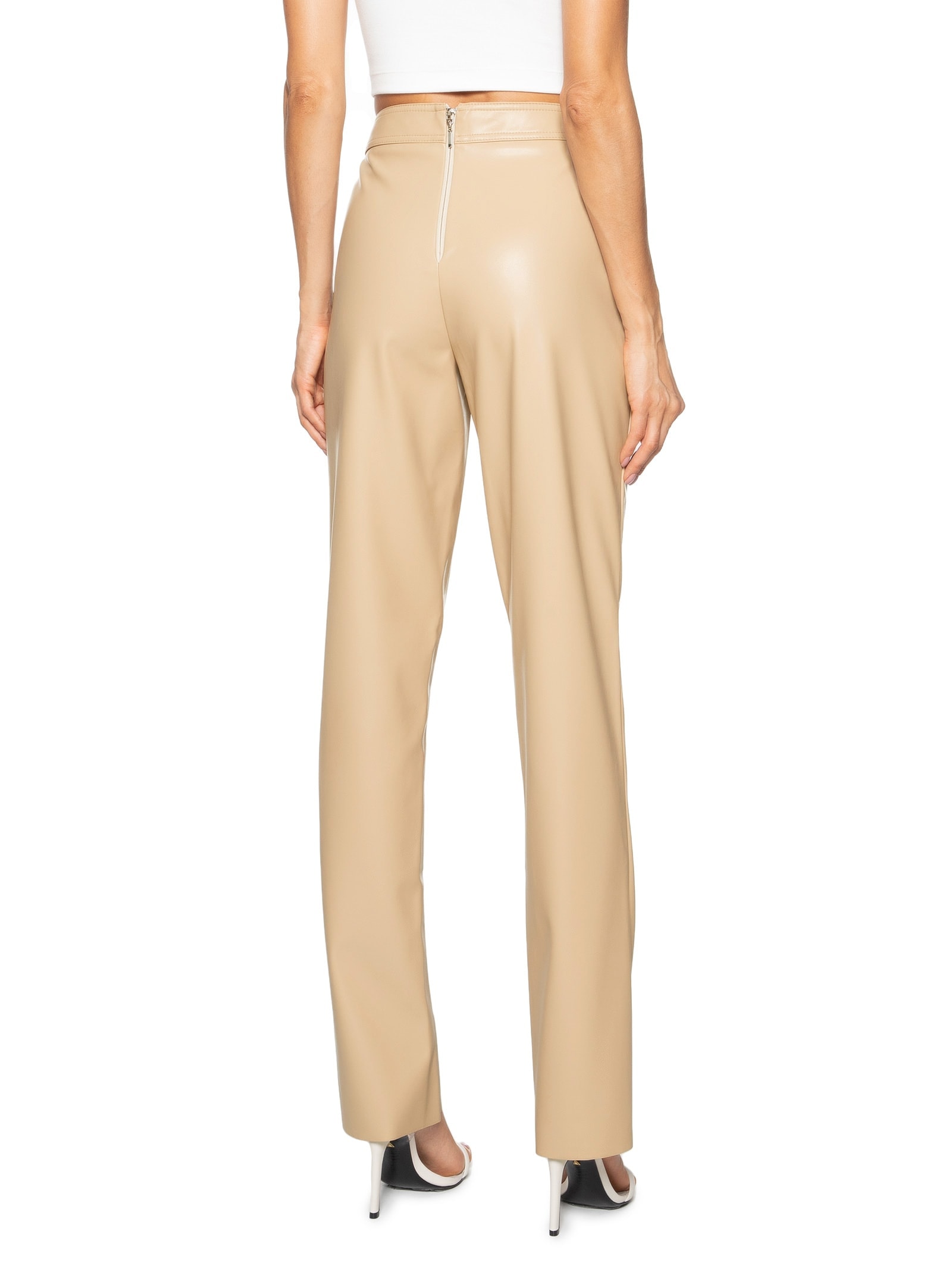 Calça Feminina Boot Cut Cintura Alta Bege My Favorite Things