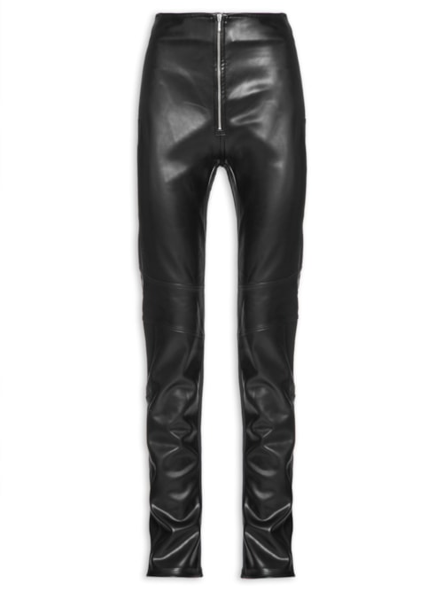 Calça Feminina Boot Cut Com Costas Em Malha - Preto