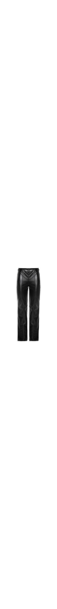 Calça Feminina Boot Cut Couro Pu - Preto