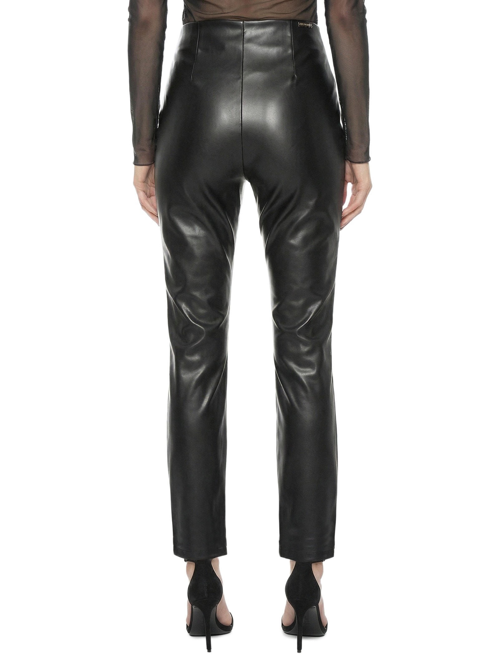 Calça Feminina Bootcut Cintura Alta Preto Lança Perfume