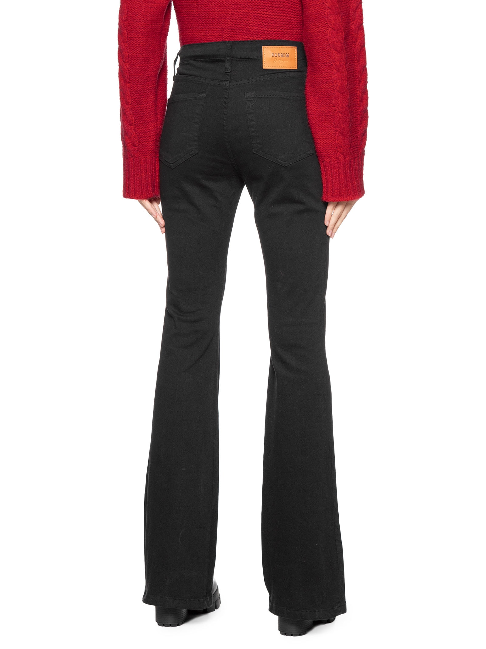 Carmim Calça Feminina Bootcut Color Abertura Frontal Preto