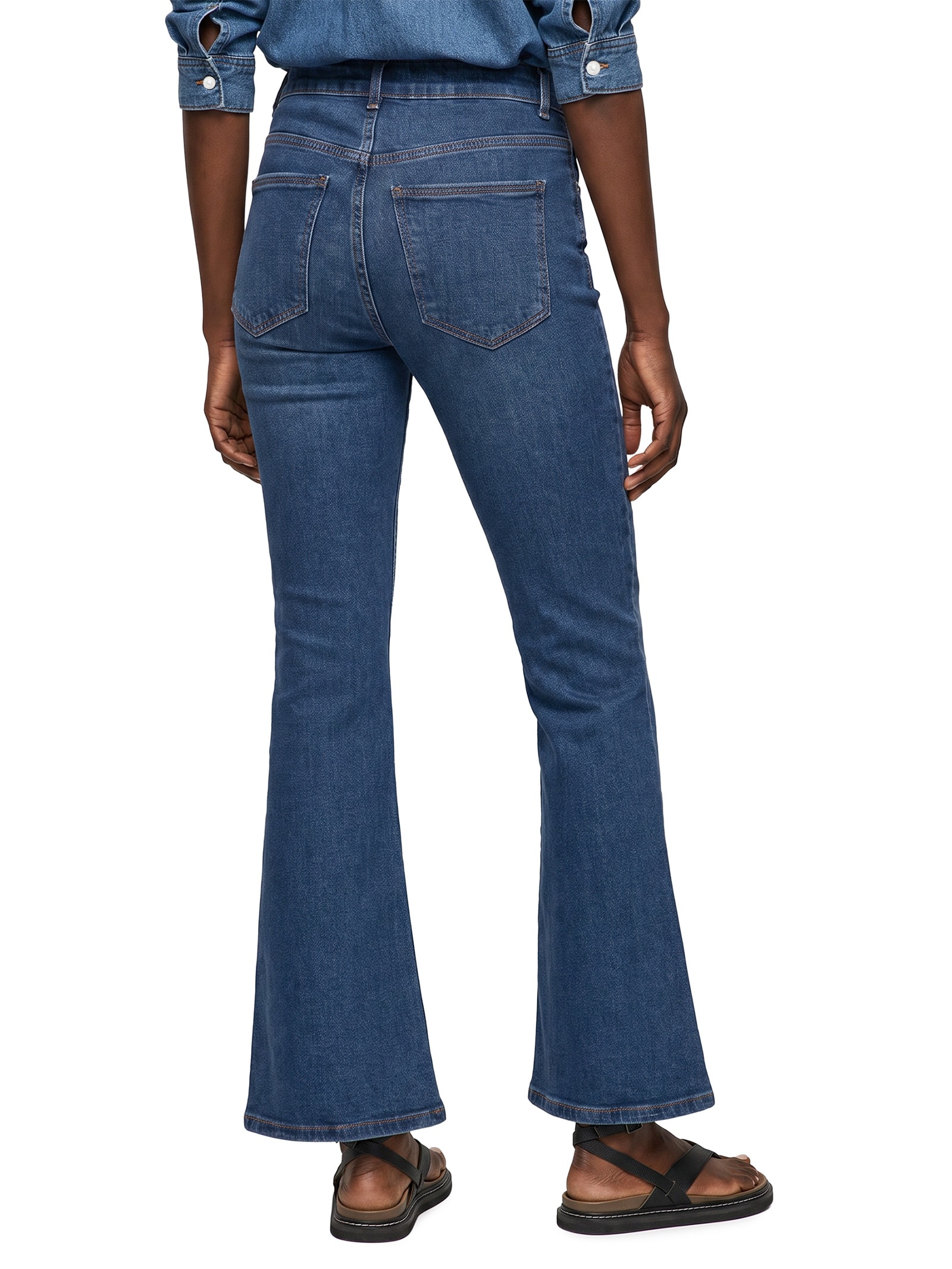 Calça Feminina Bootcut Jeans Azul Hering