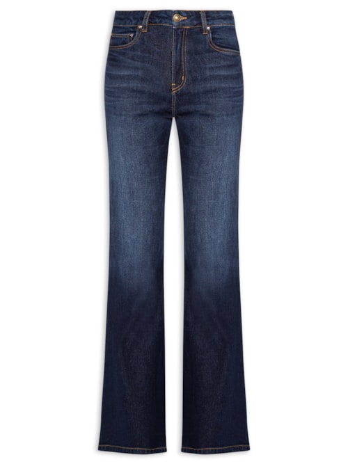 Calça Feminina Bootcut Jeans Paris Cool Wash - Azul