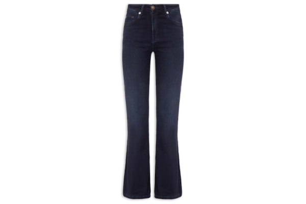 Calça Feminina Bootcut Jeans Paris Dark - Azul