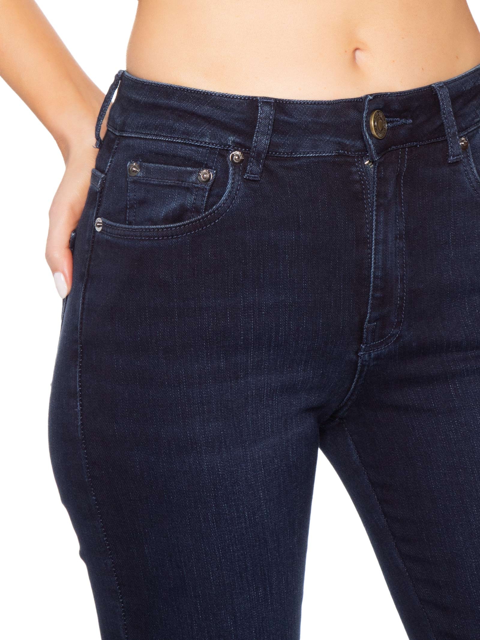Calça Feminina Bootcut Jeans Paris Dark Azul Animale