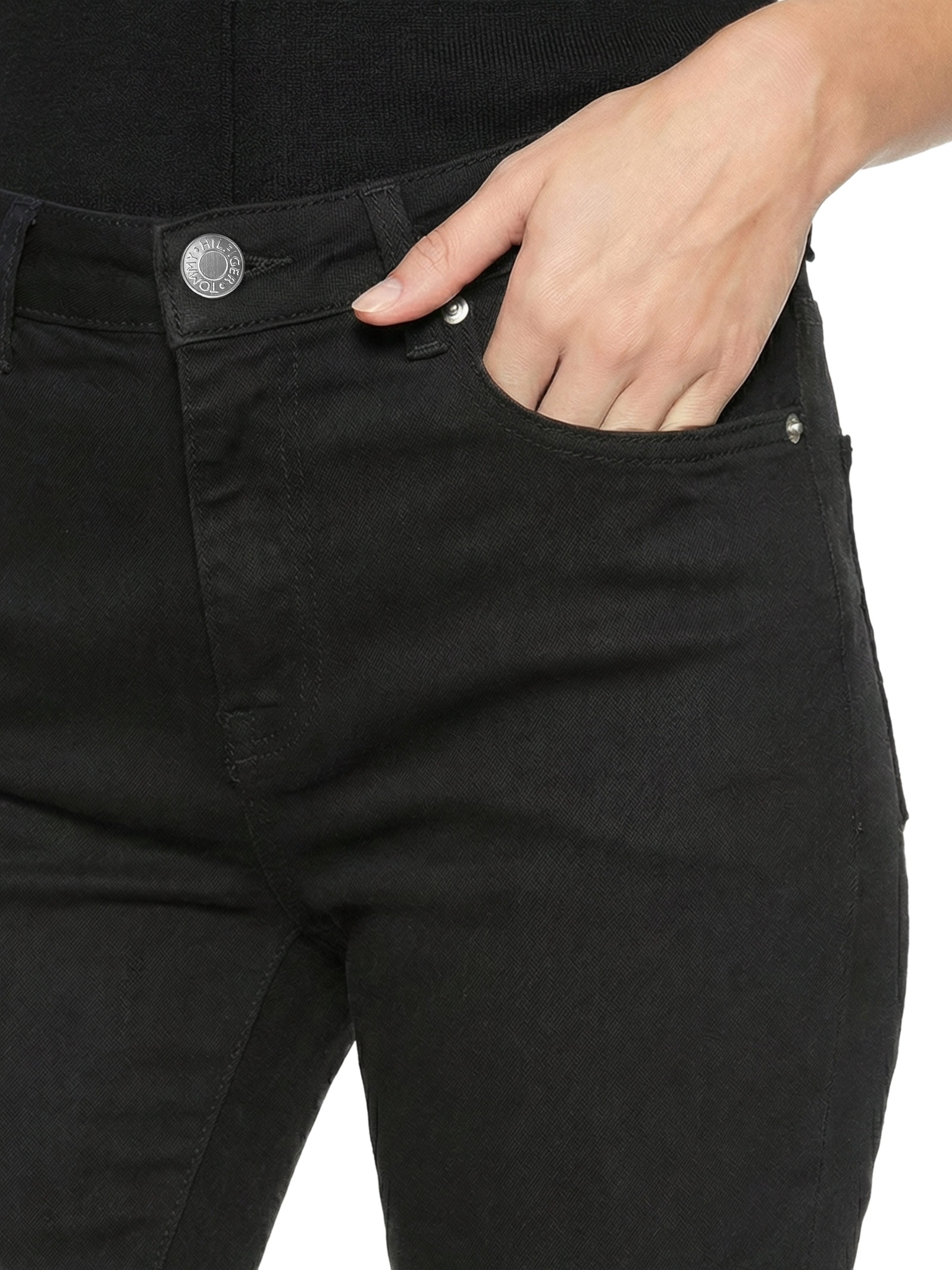 Calça Feminina Bootcut Preto Tommy Hilfiger