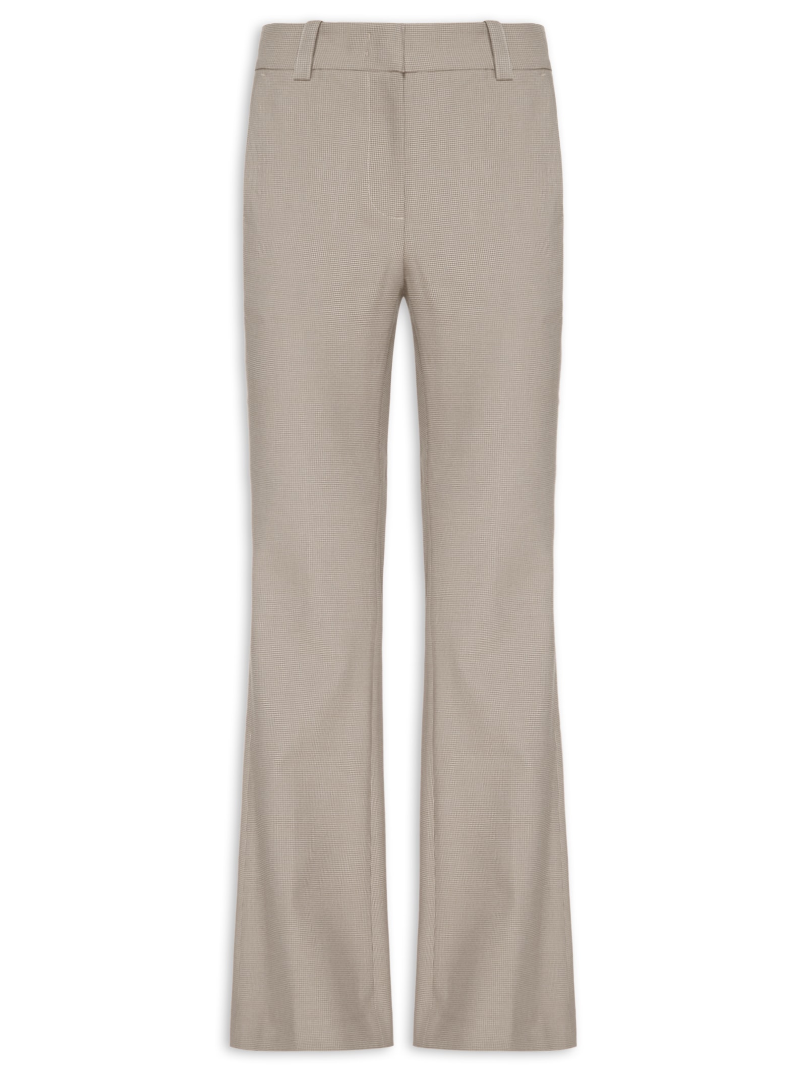 Calça Feminina Bootcut Xadrez Marrom Animale