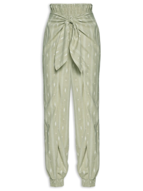 Calça Feminina Bordado Caminhos - Verde