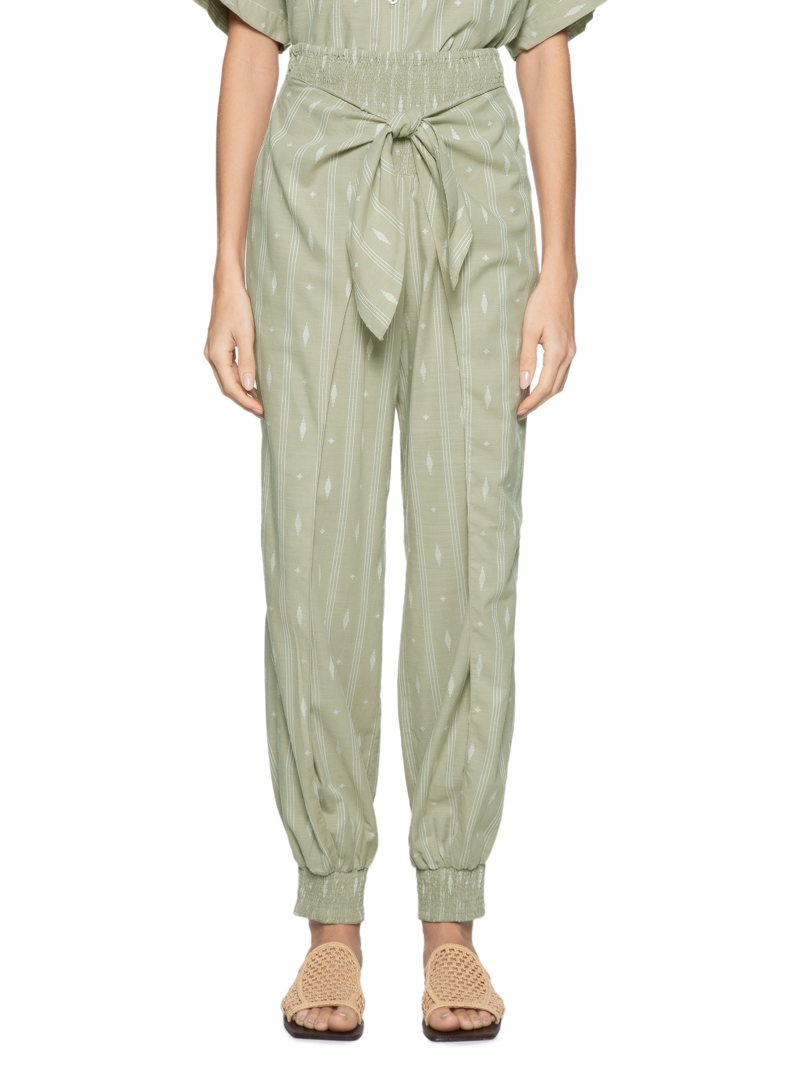 Calça Feminina Bordado Caminhos Verde Dress To