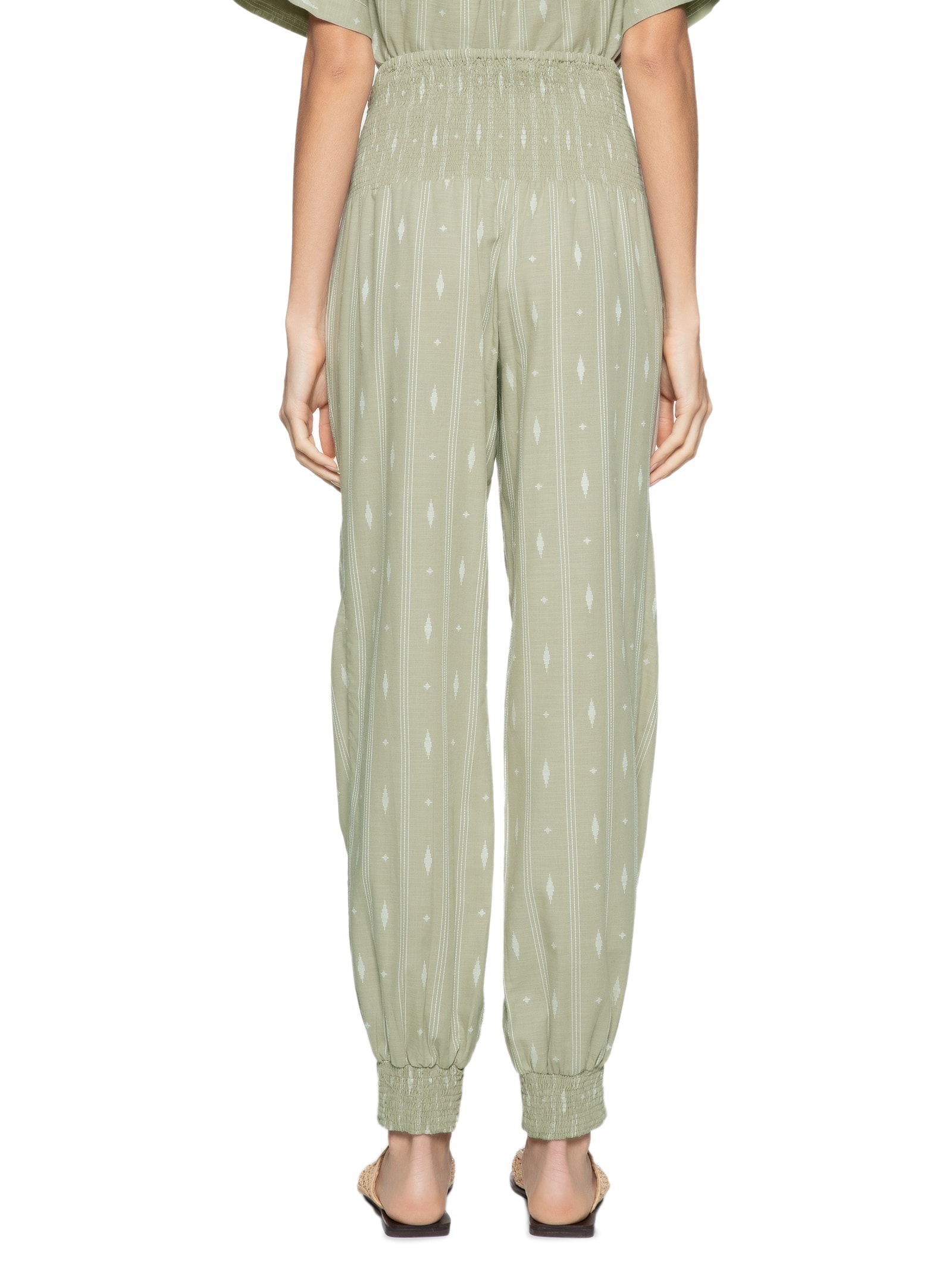 Calça Feminina Bordado Caminhos Verde Dress To