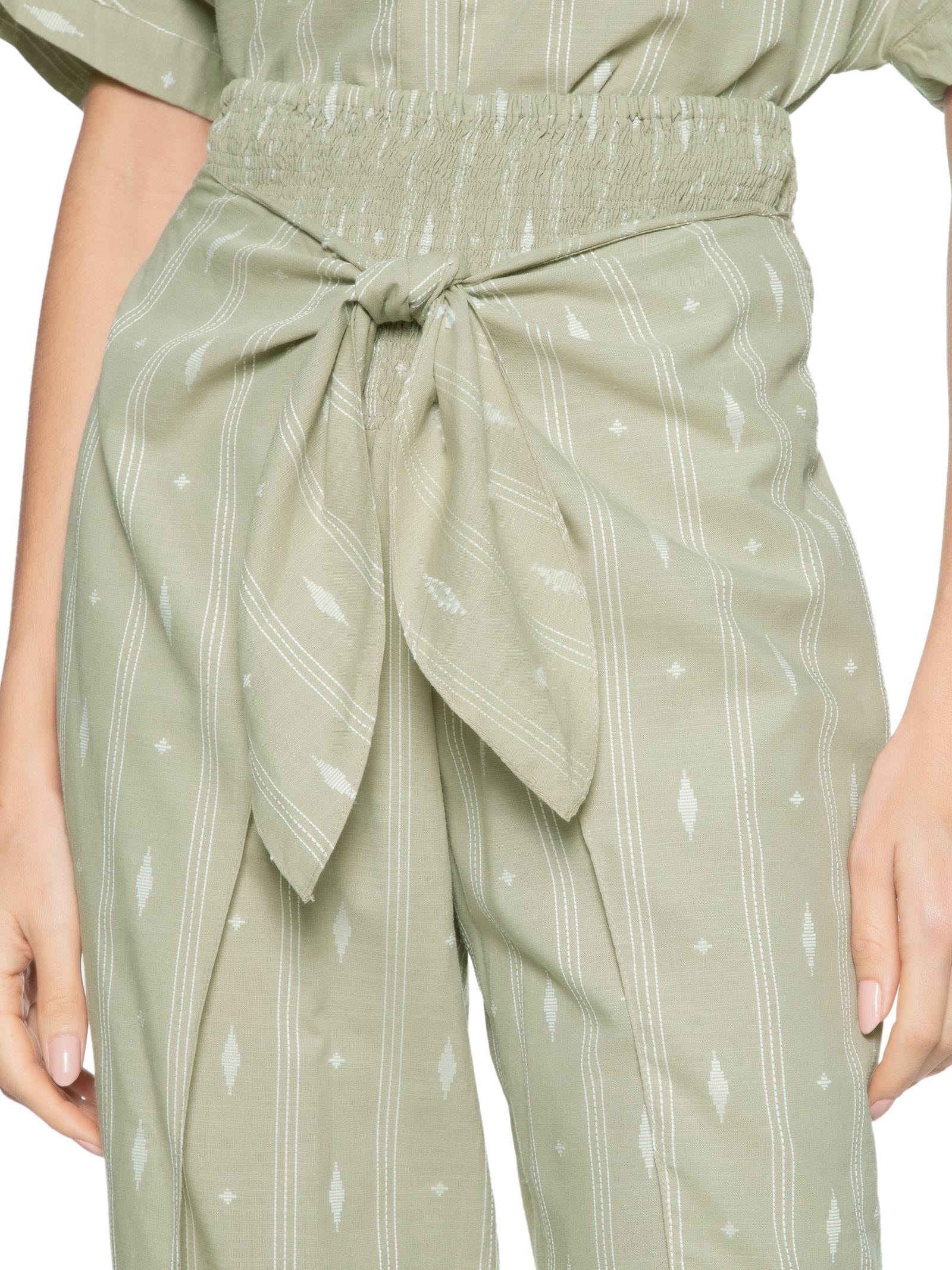 Calça Feminina Bordado Caminhos Verde Dress To