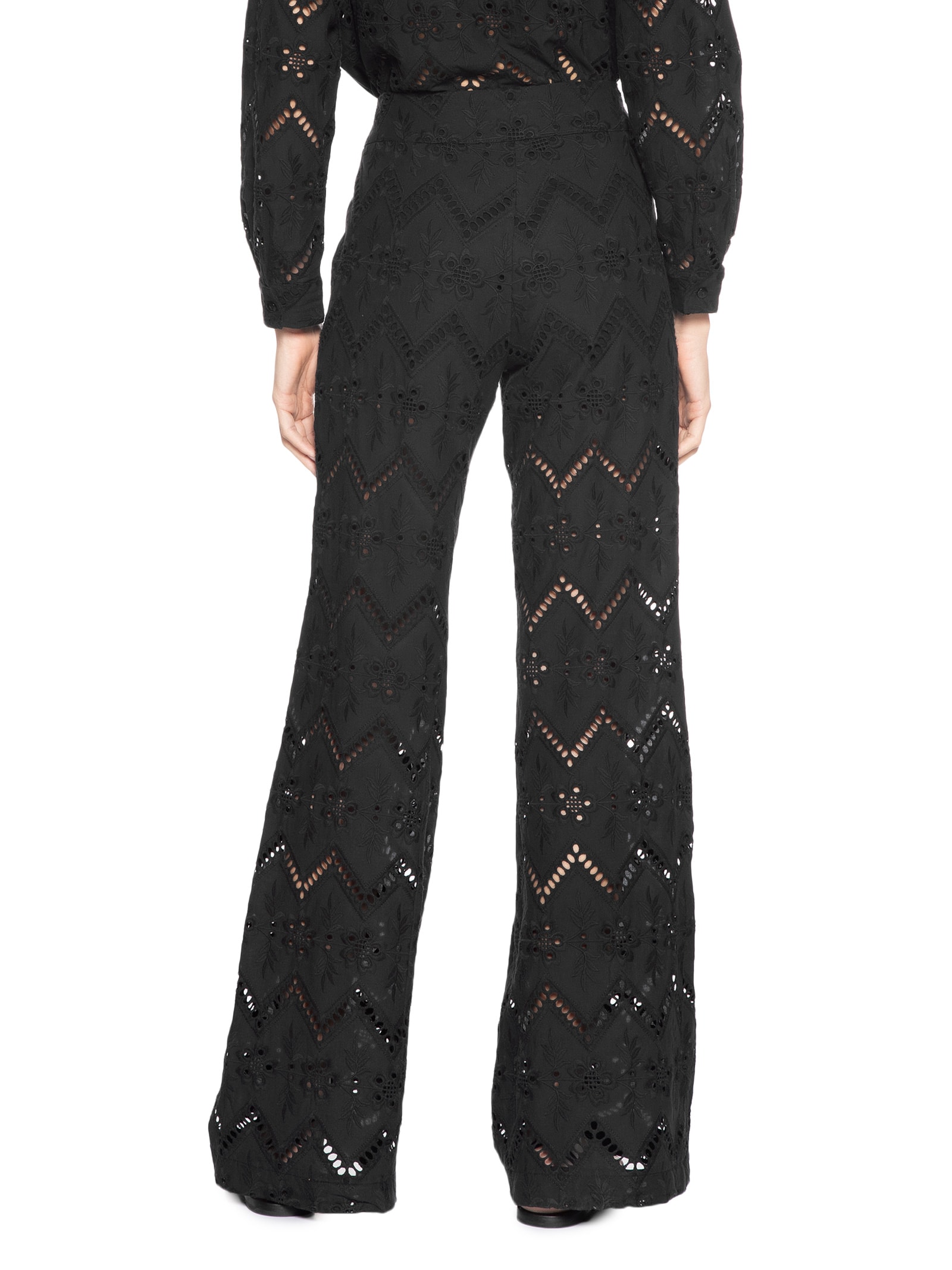 Calça Feminina Bordado Gale Preto Maria Filó