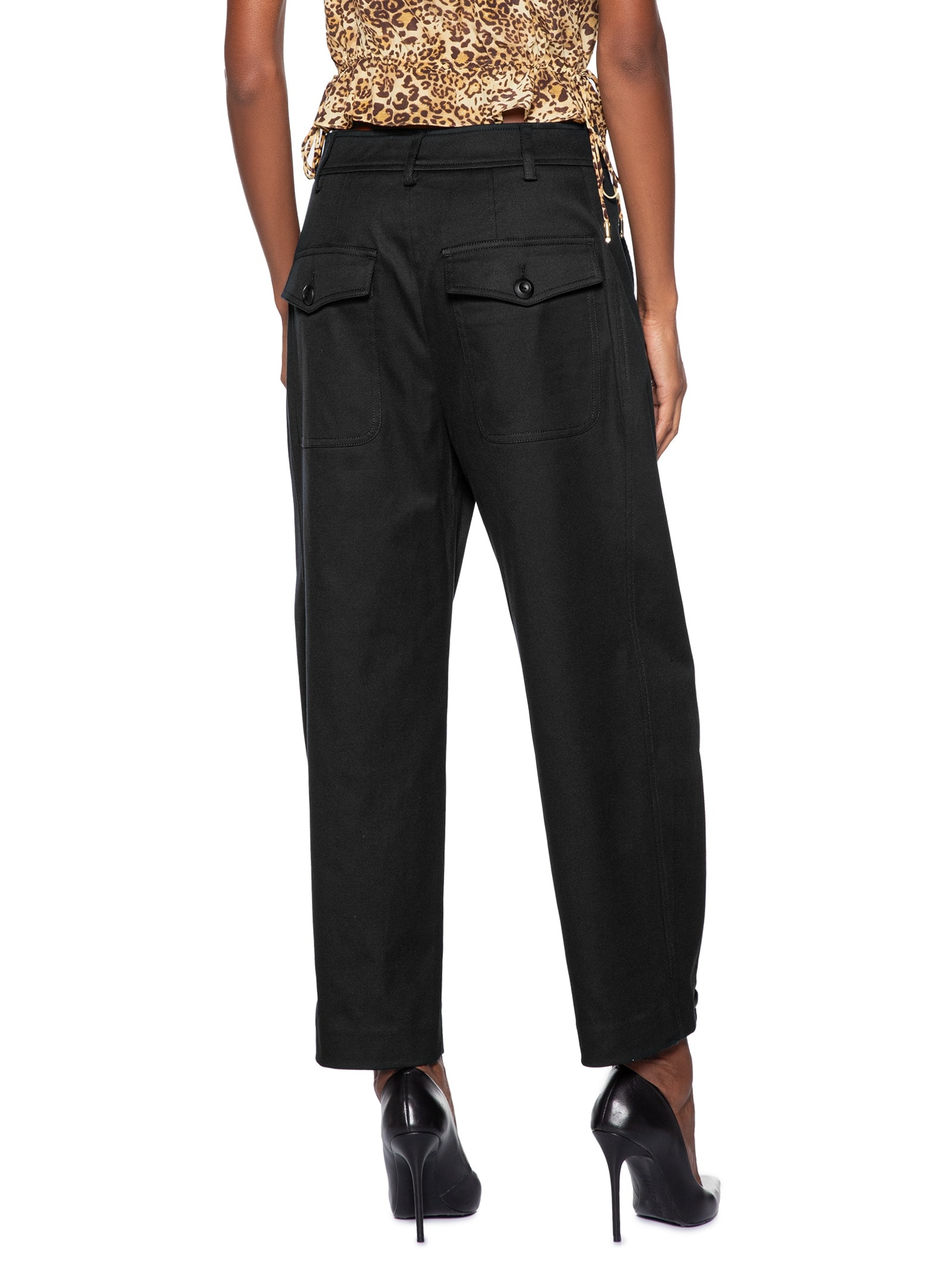 Calça Feminina Botões Na Barra Preto Animale