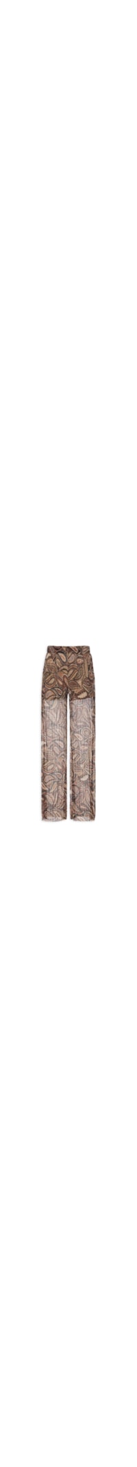 Calça Feminina Brilho Lurex Paisley - Marrom