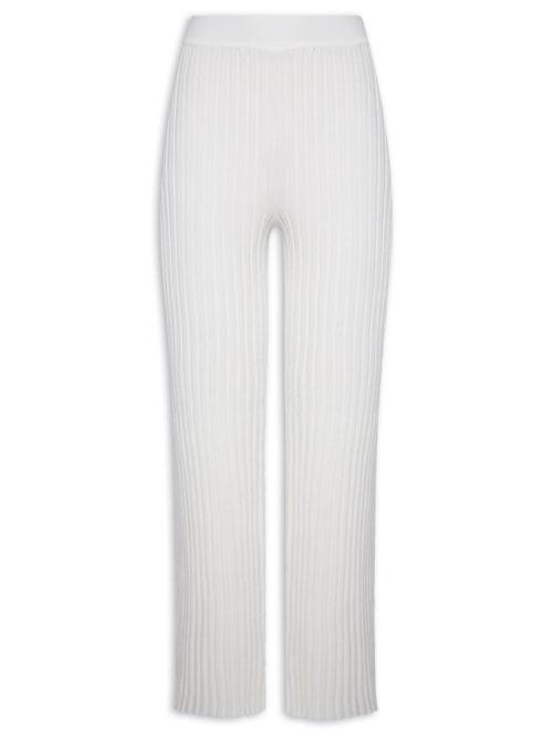 Calça Feminina Canelada – Off White