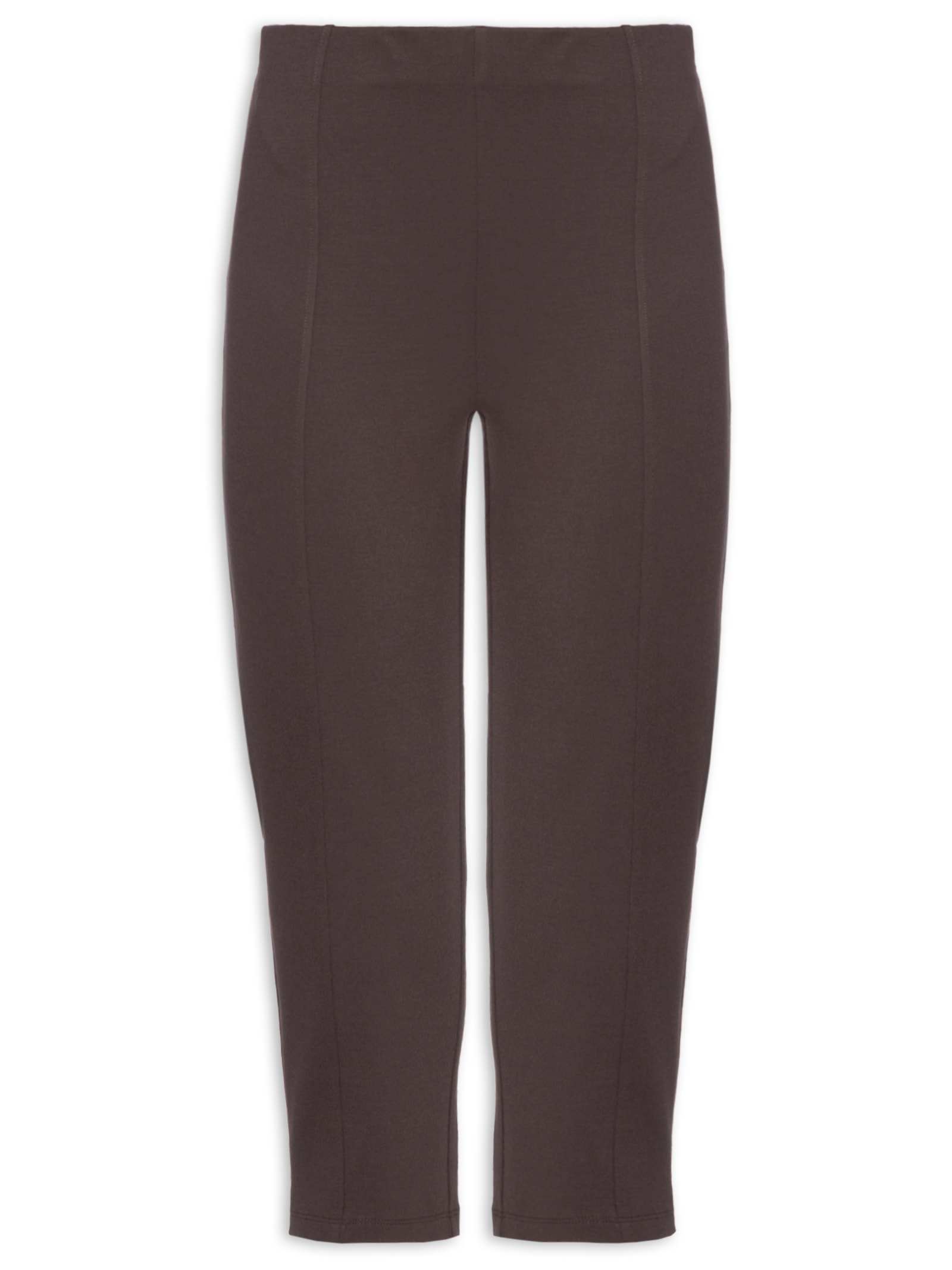 Calça Feminina Capri Cintura Alta Marrom My Favorite