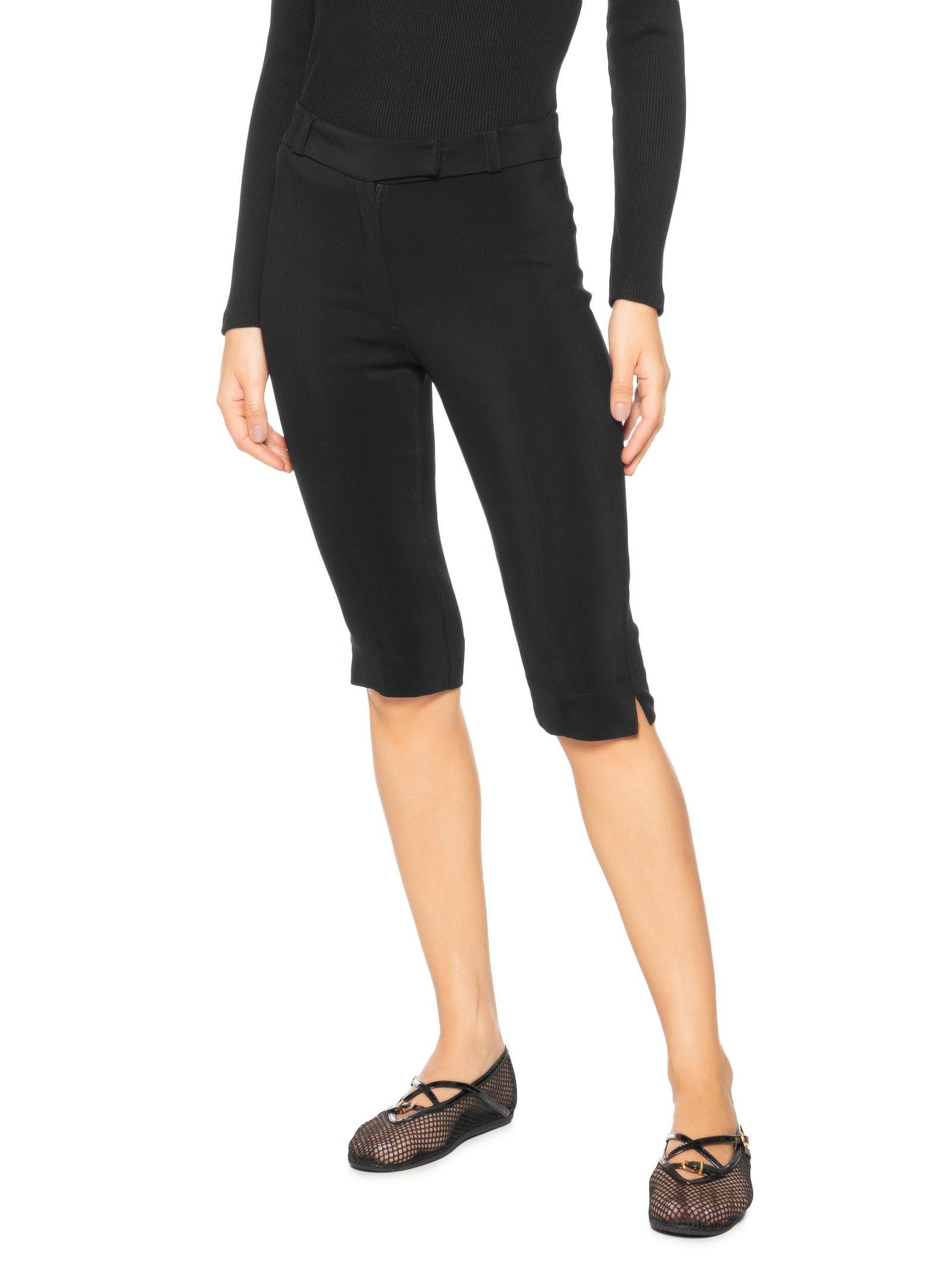 Calça Feminina Capri Cintura Média Preto '2Essential