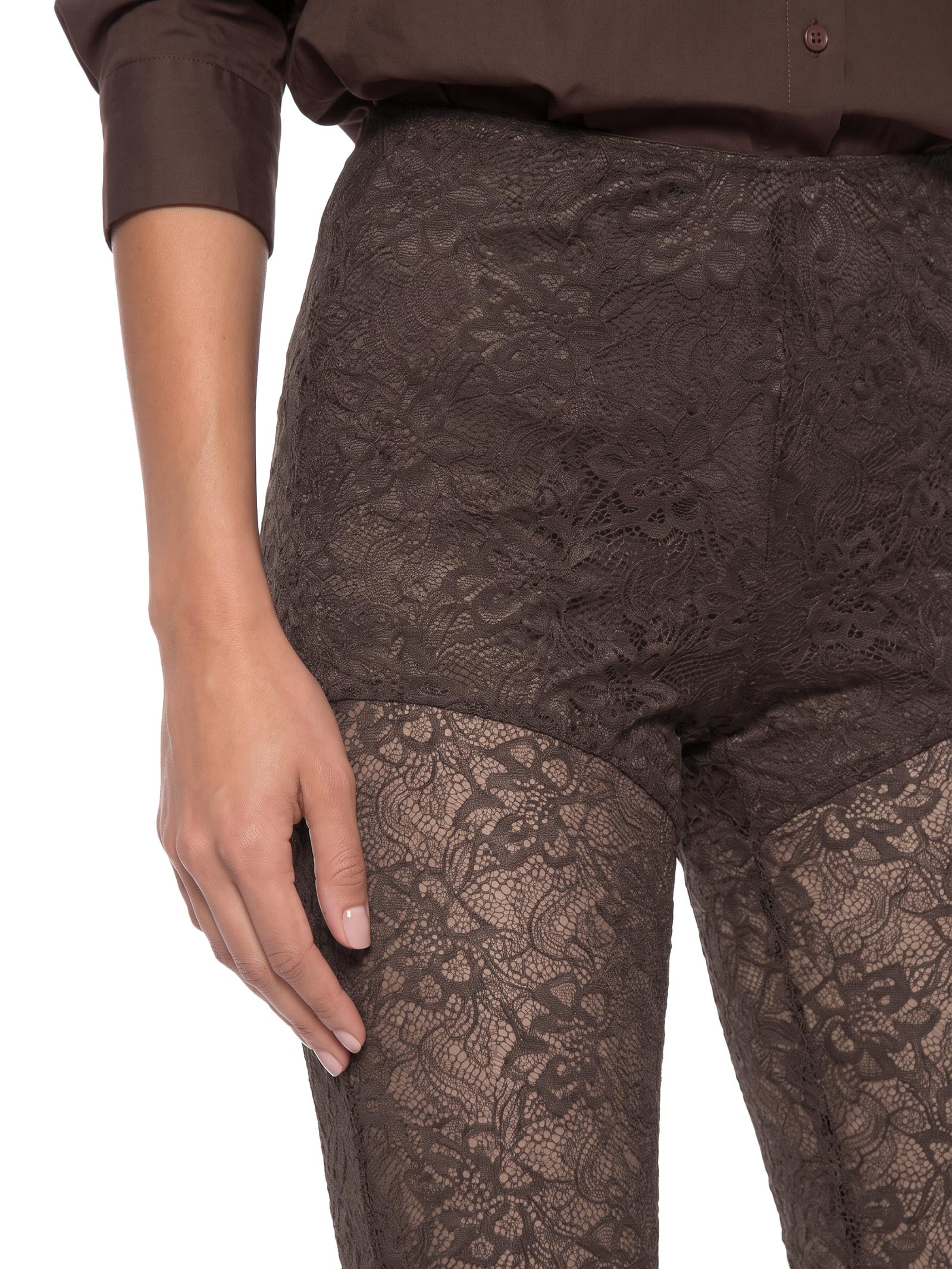 Calça Feminina Capri De Renda Marrom My Favorite