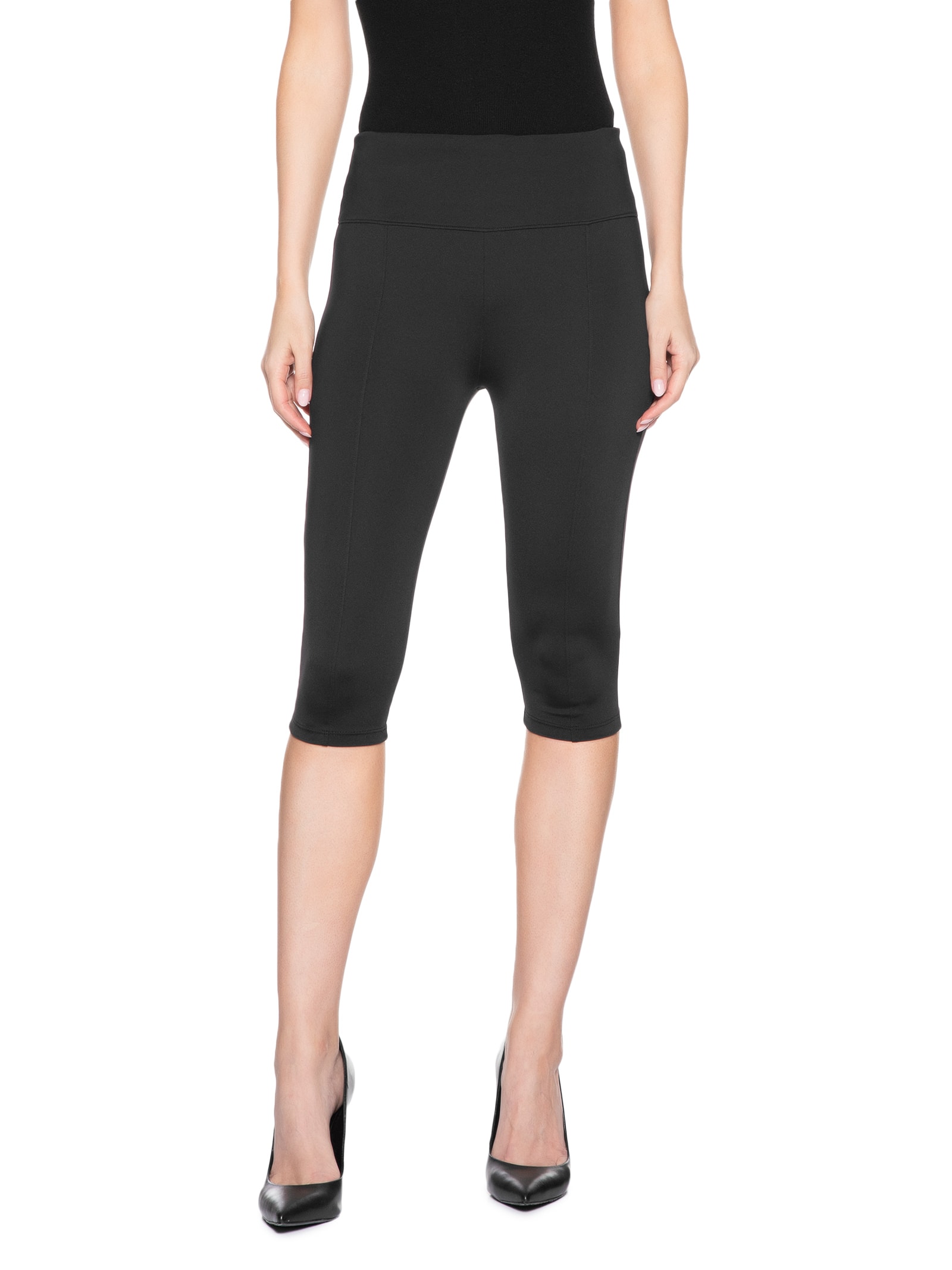 Calça Feminina Capri Em Malha Preto '2Essential