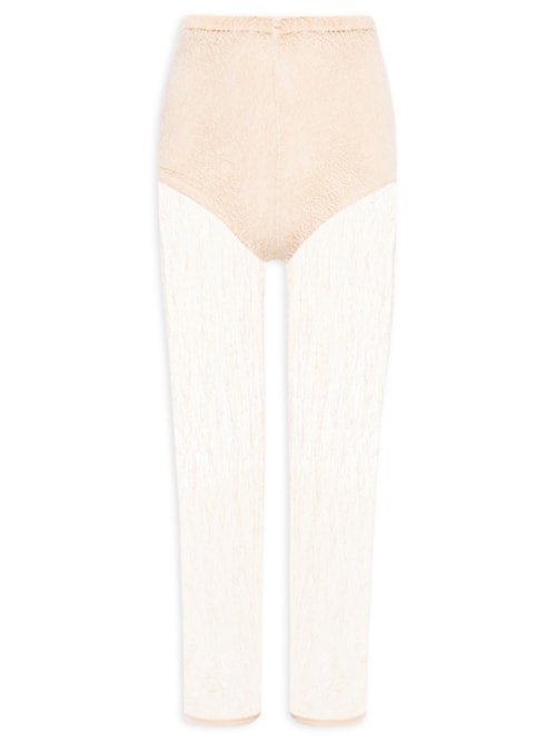 Calça Feminina Capri Em Renda – Bege