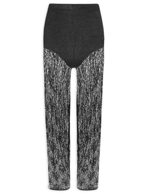 Calça Feminina Capri Em Renda – Preto